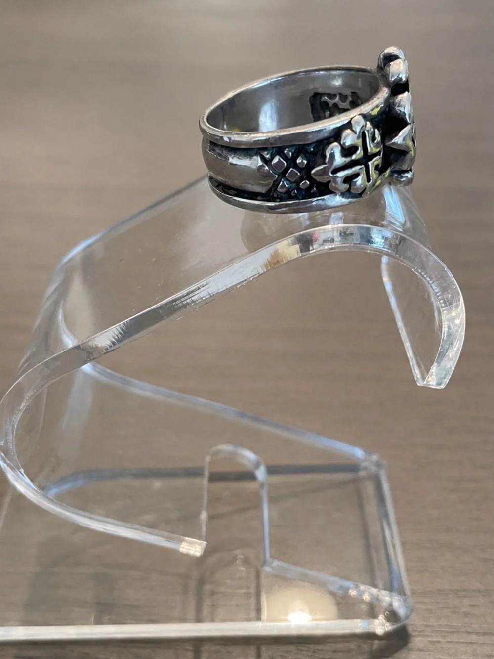 Authentic Royal Order Sterling Silver Ruby Cross Ring Gothic Biker